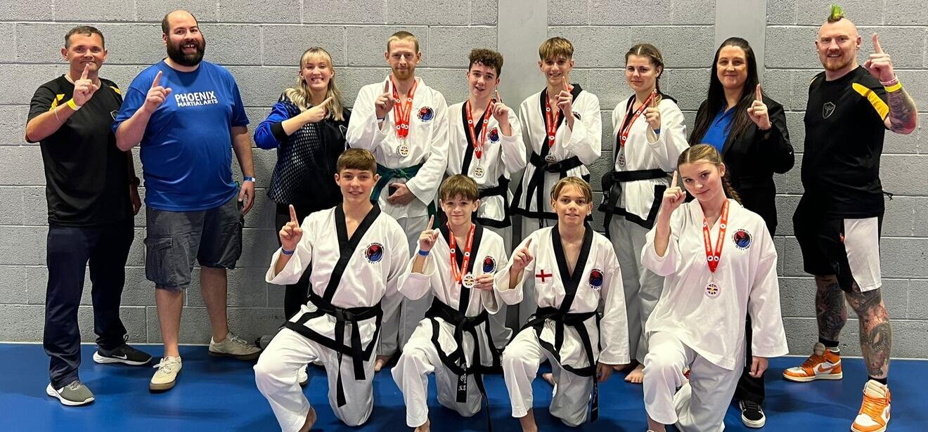 Phoenix Members of Swindon Taekwondo Club at Competition