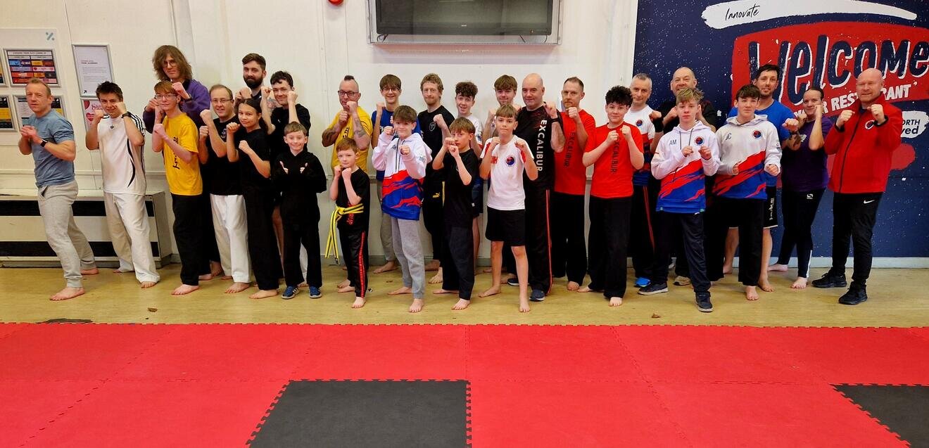 Swindon Martial Arts Members at 100 Rounds Charity Event