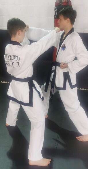 Teen Martial Arts Club Members Self-Defence