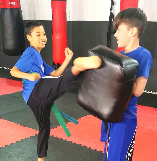 Martial Arts Children in Swindon Kicking Pad