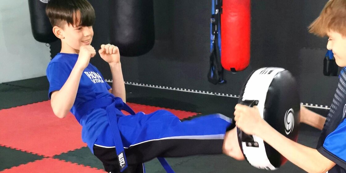 Swindon Taekwondo Child Kicking Pad